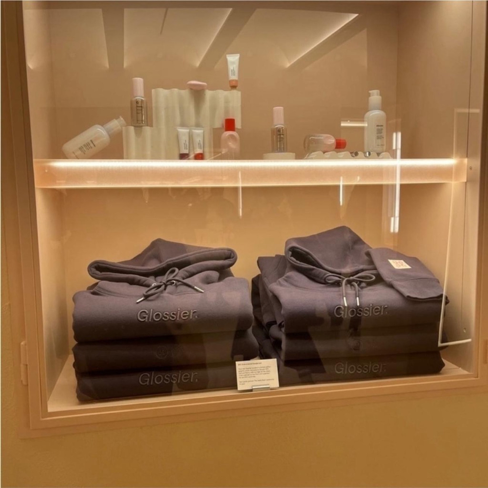 Glossier soho hoodie graphite NWT